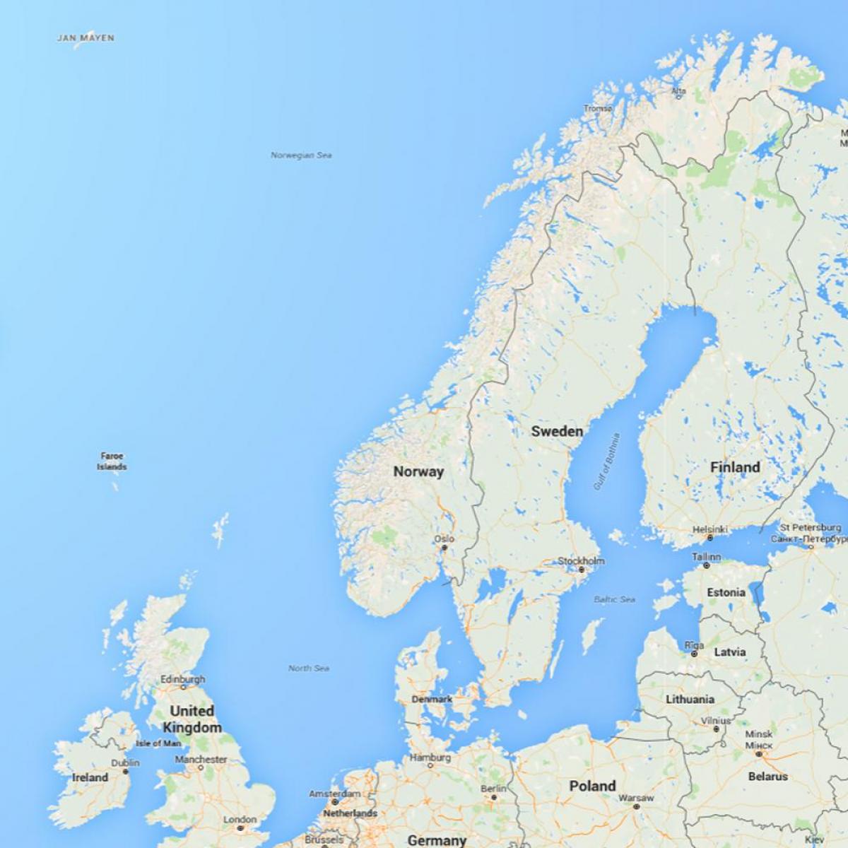 kaart norge Noorweë