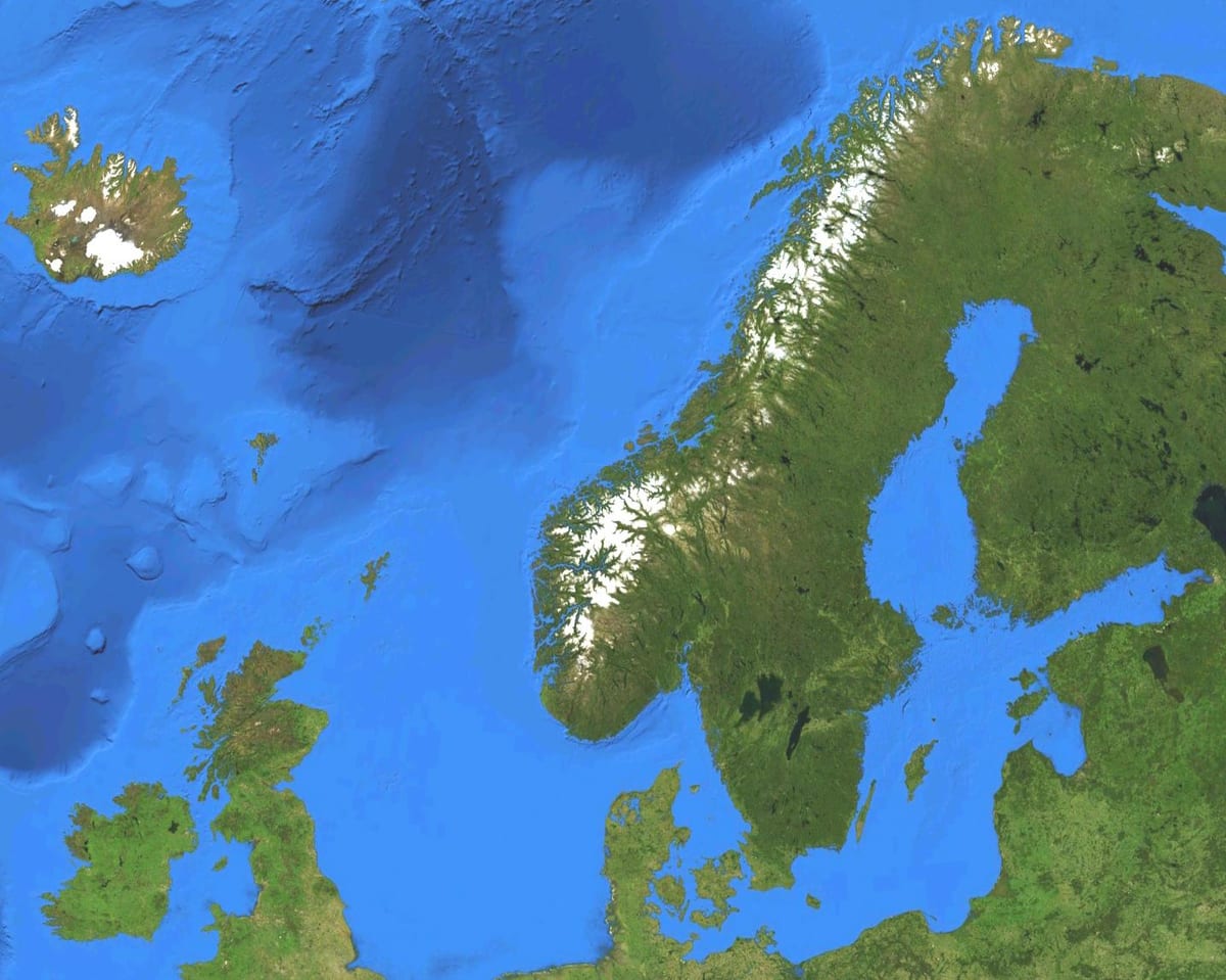 Kaart van Noorweë satelliet