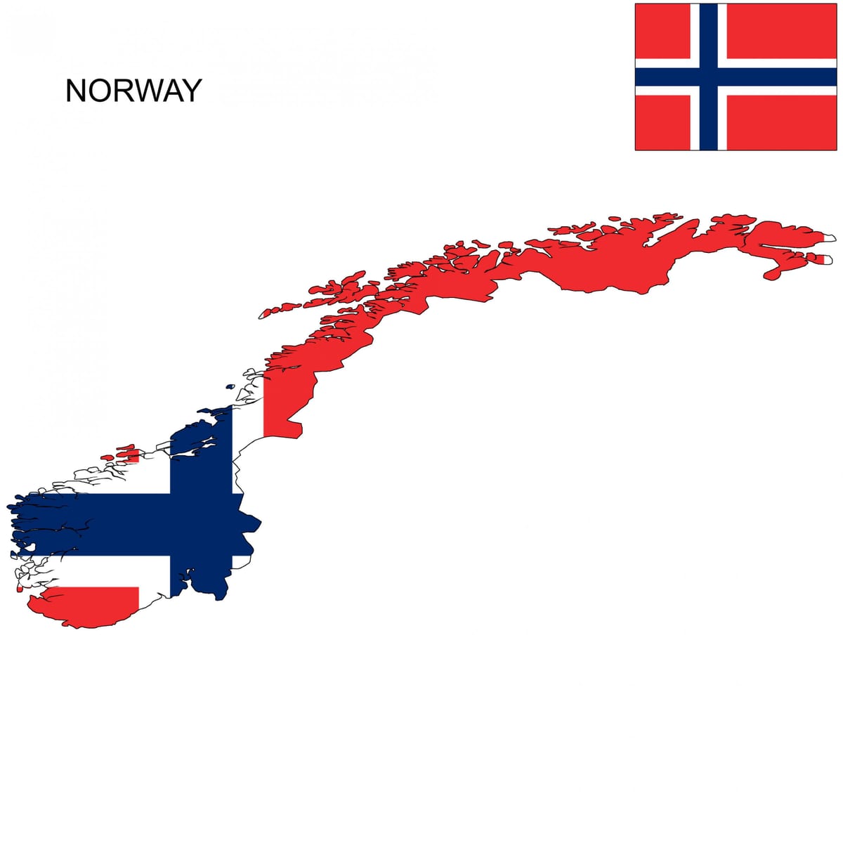 Noorweë kaart vlag