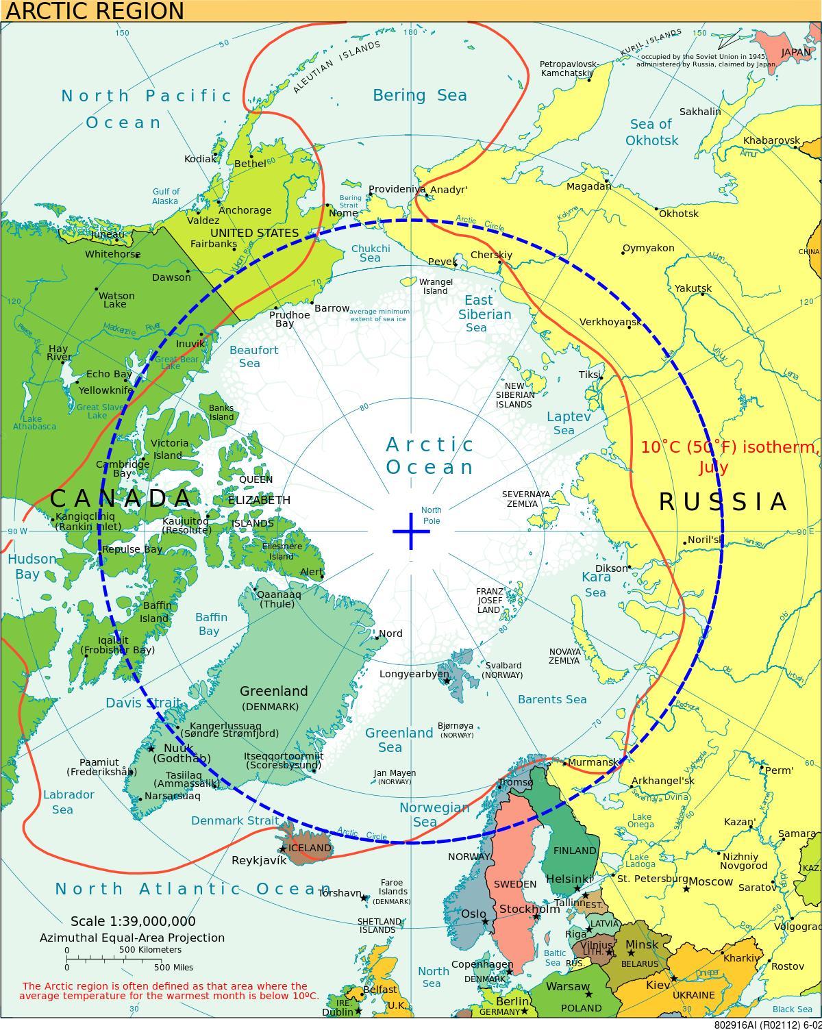 arktiese Noorweë kaart