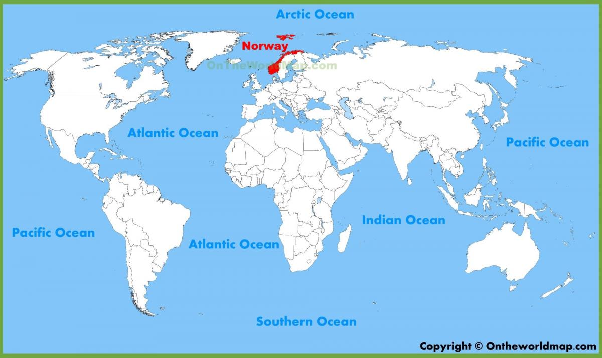 wêreld kaart wat Noorweë