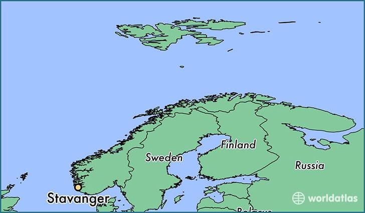 kaart stavanger Noorweë