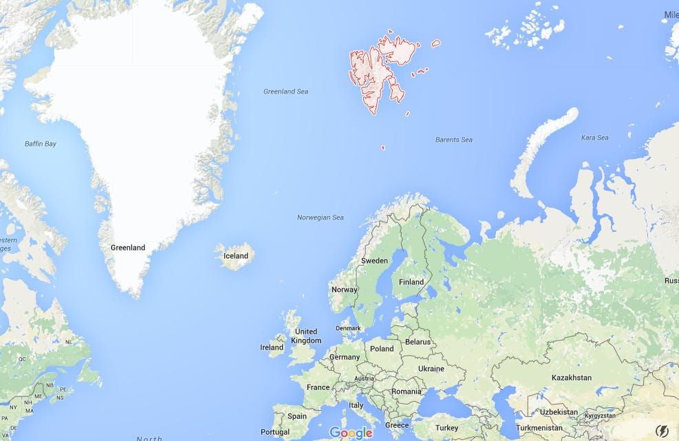 spitsbergen Noorweë kaart