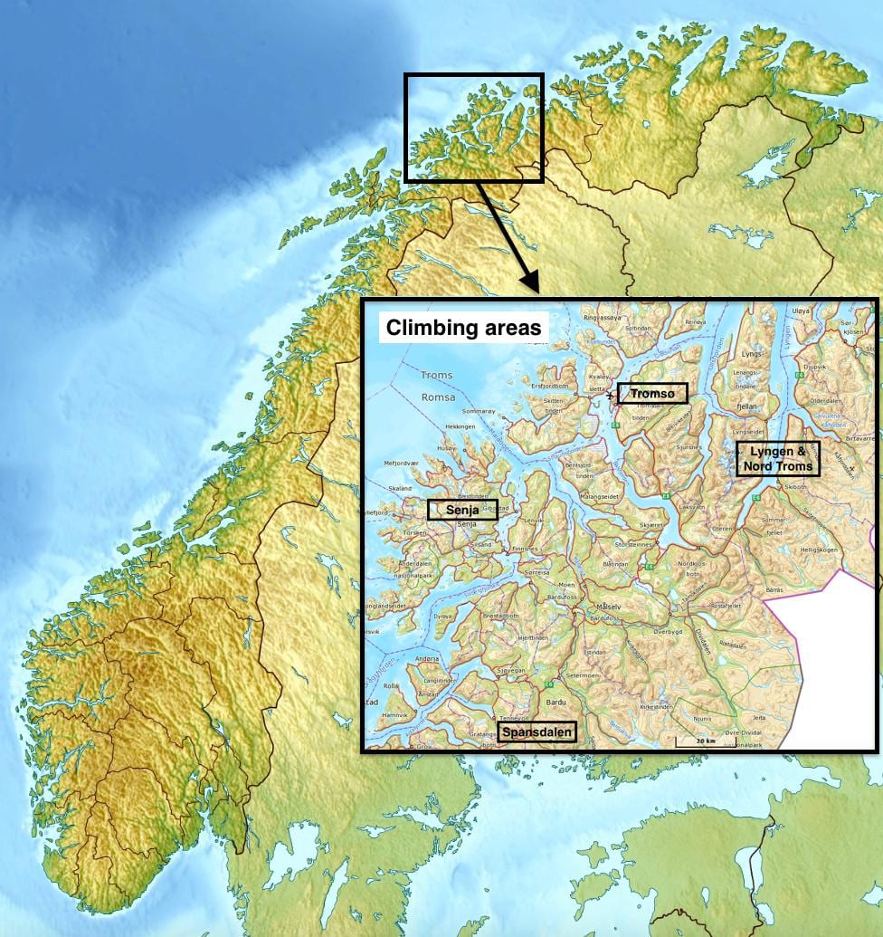 tromsø Noorweë kaart
