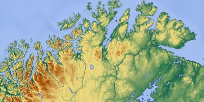 Noord-Noorweë kaart