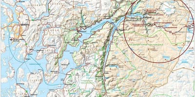Hardangerfjord Noorweë kaart