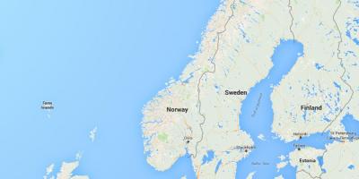 Kaart norge Noorweë