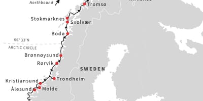 Kaart van Noorweë fietsry
