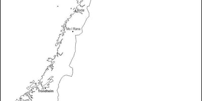 Kaart van Noorweë uiteensetting