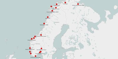 Kaart van Noorweë lughawens