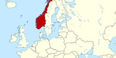Noorweë op die kaart van europa