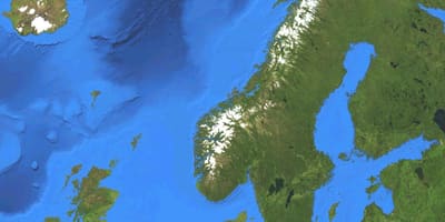 Kaart van Noorweë satelliet