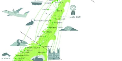 Noorweë-aantreklikhede kaart