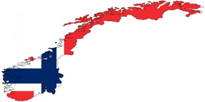 Noorweë kaart vlag