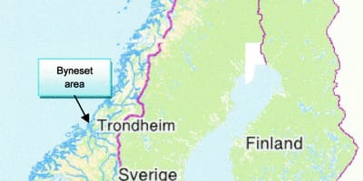 Kaart van trondheim Noorweë